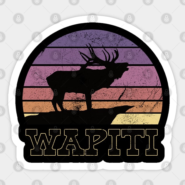 Wapiti Elk Rainbow Sticker by Cashmoney69